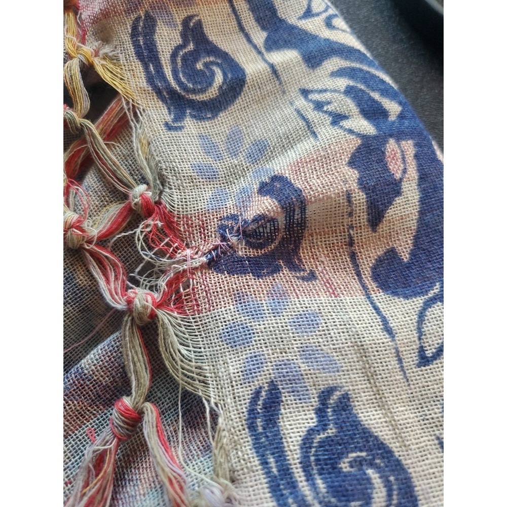 UO Home Urban Outfitters 100% Pure Cotton Woven Lightweight Fringe Throw 70x72 - Picture 7 of 7